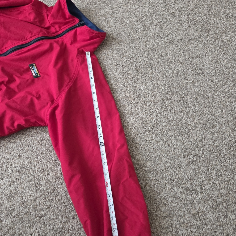 Vintage L.L. Bean Warmup Bomber Jacket Women’s S/M Red Lined Made in USA - Picture 11 of 13
